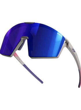 代购JULBO男士太阳镜防雾变色抗冲击通风设计大框蓝色镜片轻量