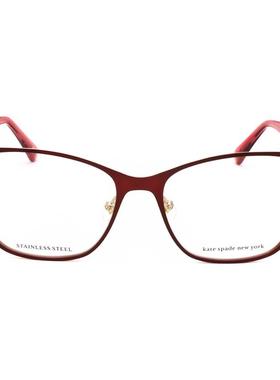 代购kate spade男女眼镜框红色金属方形全框日常佩戴办公眼镜架