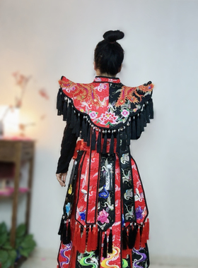 东北撒满大神二神仙家披肩民间艺术战裙战袍跳神服装手工战裙战袍