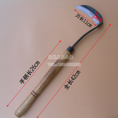 复合钢蛇颈镰锄草镰菜园花园除草农具割草园林园艺工具精细工具 - 图1