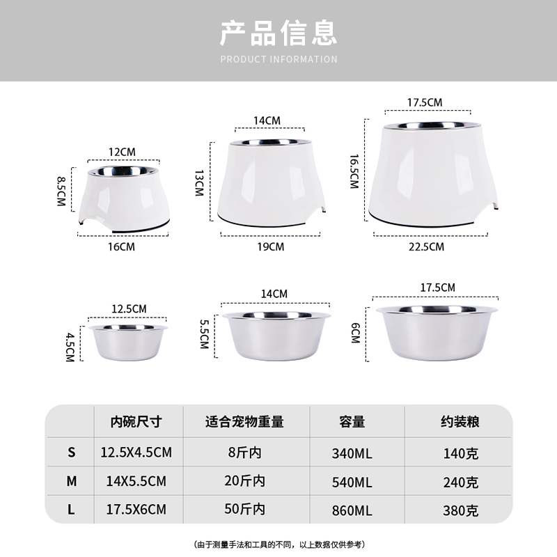 休普狗碗狗食盆狗盆宠物食盆狗狗碗狗粮饭盆保护颈椎防打翻大型犬 - 图3