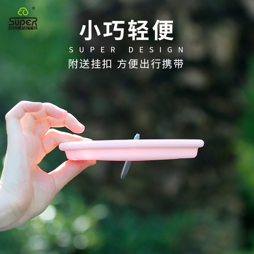 休普狗狗户外随行狗碗猫食盆外出便携宠物饮水折叠碗硅胶水碗露营 - 图0