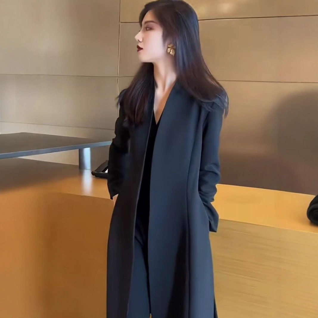 大码女装2025年春秋新款过膝风衣外套胖m200斤收腰显瘦大衣中长款,淘宝优惠券,粉丝福利购,淘宝优惠卷