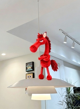 红色小马挂件2026吊灯装饰玩偶新年氛围布置马年客厅吉祥物摆件