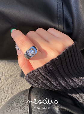 nescius锆石戒指女原创设计