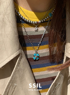 韩国SSIL正品四叶草项链