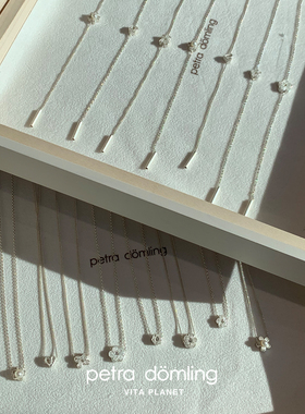 Vita Planet德国petra domling纯银天然淡水珍珠钻石项链锁骨链女