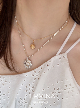 HerminaAthens纯银多吊坠项链