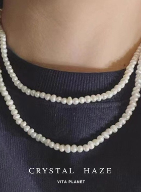 CRYSTALHAZE双层珍珠项链
