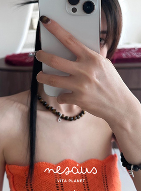 nescius银曜石纯银字母吊坠手链