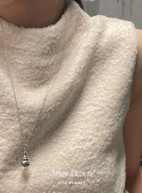 AfterDawn纯银黑玛瑙石英石项链