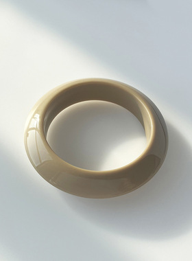 北欧风多色飞碟型树脂手镯复个性尖角圆环亚克力马卡龙手链手饰