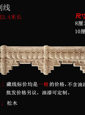 东阳木雕码实客厅背景墙边框中式