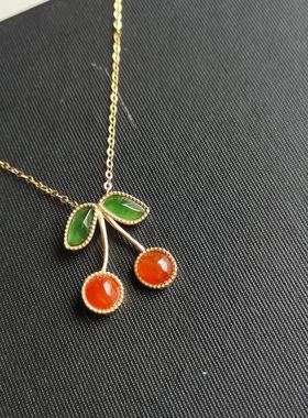 翡翠项链镶嵌挂件饰品直播吊坠