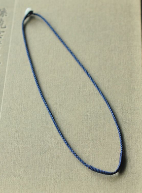 「一缕冷香」2mm 纤细 黄金扣路路通翡翠玉器纯手工开口挂绳SS127