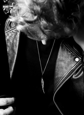 DARK ANTHEM重音 羽毛纯银项链男女款欧美简约轻奢情侣款生日礼物