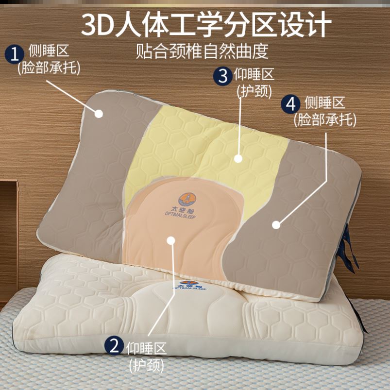 Five-star Hotel bed pillow soft healthy pillows latex - 图0