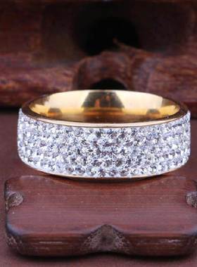 Hot Sale Vintage Retro Style Steel Ring for Women 5 Row Clea