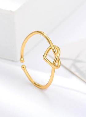 Stainless Steel Heart Rings for Women Open Ring Gold Color C