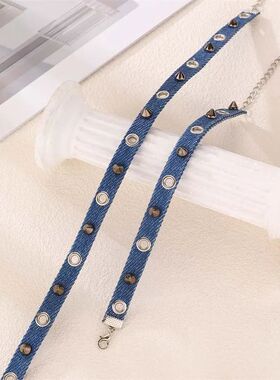 Vintage Black Pu Leather Choker Necklace for Women Men Punk