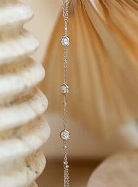 Dainy ndy Zircon Chain Braceles for Women Classic Gold Silve