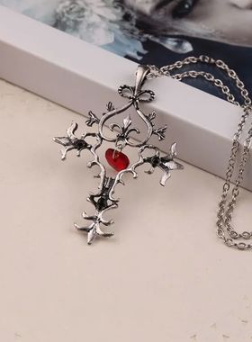 Halloween Vampire Diaries Vintage Charm Unique RED Sacred He