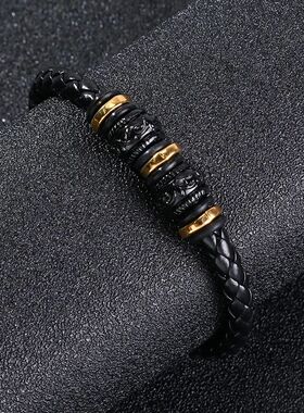 Rero Punk Gohic Fashion Individualiy Tide Leaher Hand kniing