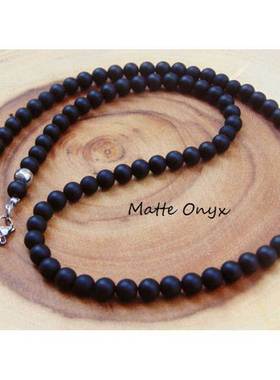 2023 Simple Fashion Matte Bead Necklace For Men Classic Hand