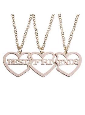 Fashion Best Friends Honey Love Couple Pendant Necklace 2 Pc