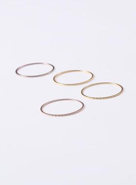 Thin Titanium Steel Silver color Couple Ring Simple Fashion