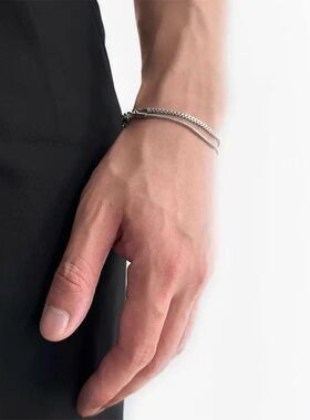 2025 Fashion Double Layer Snake Bone Chains Braceles for Men