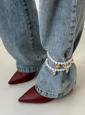 Ingemark 2Pcs/se Elegan Imiaion Pearl Ccb Beads Ankle Women