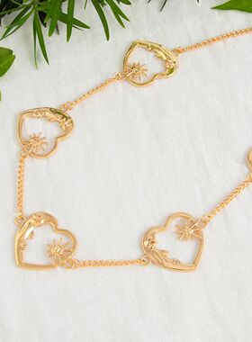 Heart Moon Sun Waist Chain New Exquisite Sexy Gold Color Bel