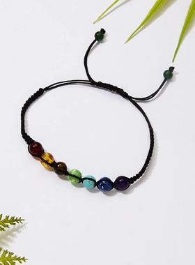 7 Chakra Reiki Healing Stone Bracelet For Women Men Yoga Med