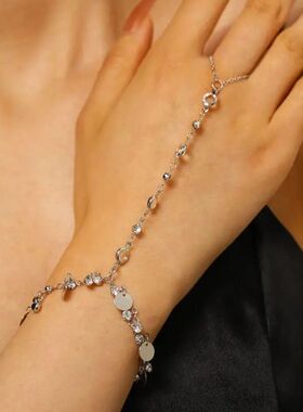 Exquisie Imiaion Zircon Sequin Tassel Braceles for Women Lad