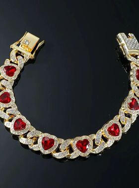 Exaggerated Love Necklace Men's Necklace 8-Character Buckle