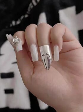 Meal Nail  Ring Punk Hip Hop Cosplay Pharaoh Unisex Gold Sil
