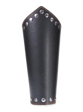 Pulseira larga de couro sintético para cosplay, armadura co