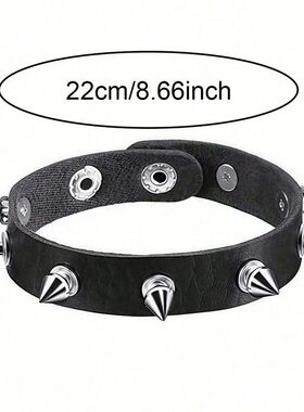 Pu Leaher Gohic Rive Sar Fashion Bracele For Daily Pary Perf