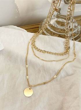 Vintage Necklace on Neck Chain Women's Jewelry Layered Acces