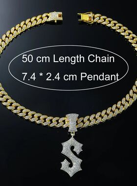Fashion Hip Hop Rap Men's Letter S Pendant Accessories ndy C