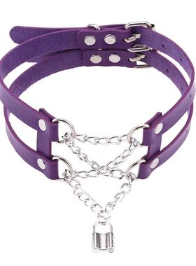 Punk Harajuku Temperamen Double row Chain Alloy The lock Sex