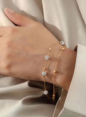 Fashion Exquisi Zircon Beaded Braceles for Women Ladies Clas
