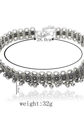 Tocona Flower alloy bead necklace tassel short necklace&Popu