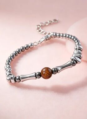 Fashionable Simple Stone Splicing Bracelet Cold INS Style Br