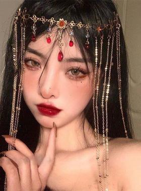 1PC Headband Hair Combs Long Tassel Crystal Tiara Rhinestone