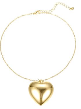Adjustable Chain Choker Simple Large Love Heart Pendant Neck