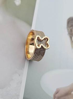 Fashion rend New Boho Jewelry European Bow Ring Women's Luxu