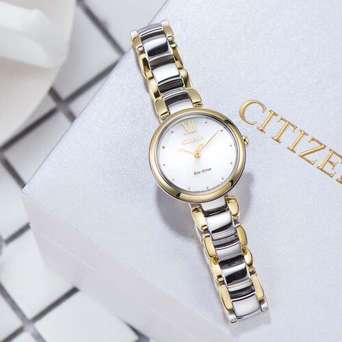 西铁城(CITIZEN)手表光动能间金简约时尚女表EM0534-80A/0533-82Y - 图2