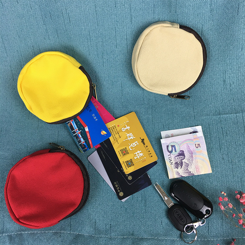 原创个性圆形零钱包女小迷你帆布卡包可手绘小包包素材纯棉帆布包,淘宝优惠券,粉丝福利购,淘宝优惠卷